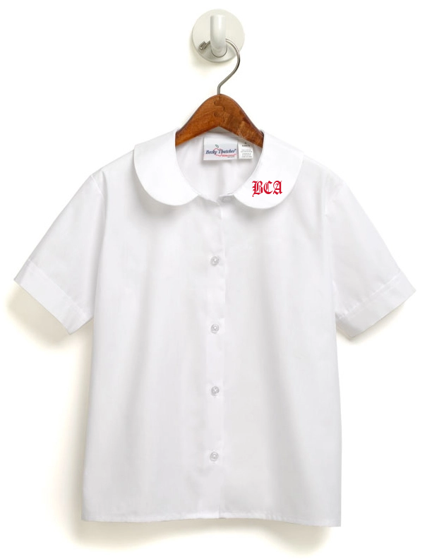 BCA Short Sleeve Peter Pan Collar Blouse