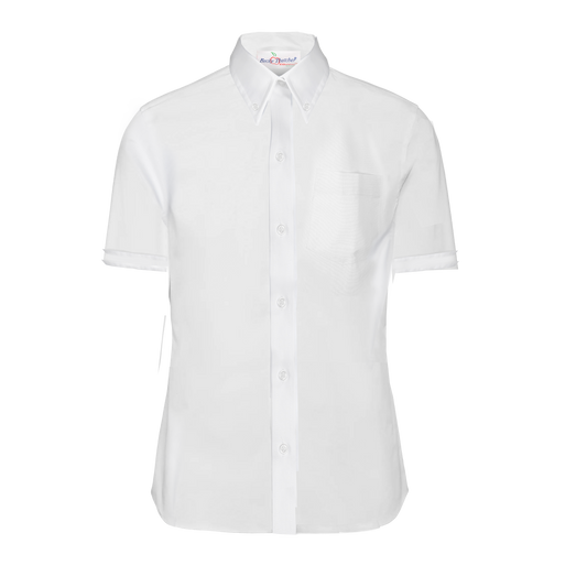 BSS Girls/Ladies Short Sleeve Oxford Shirt