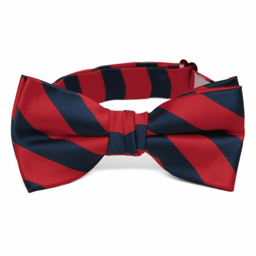 Navy/Red Stripe Bowtie
